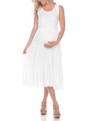 macy's white maternity dress