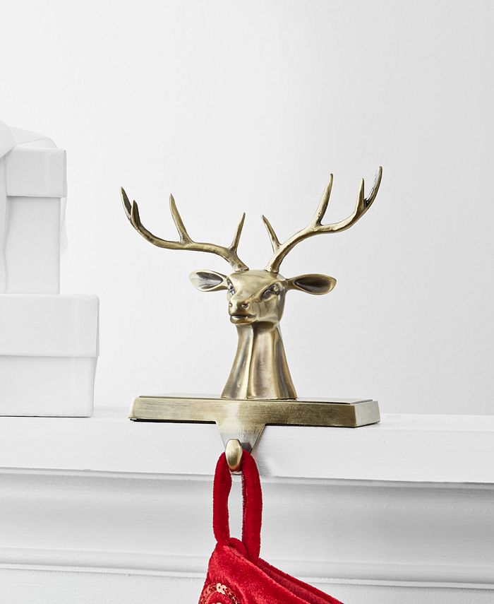 Holiday Lane Evergreen Dreams Dear Head Stocking Holder, Created for