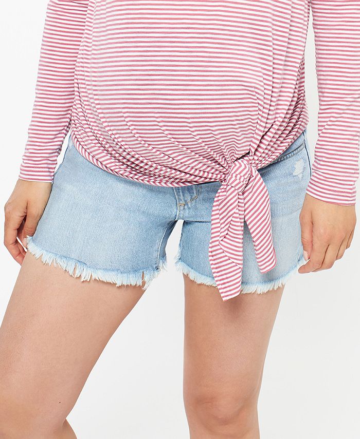 Joe's Jeans Maternity Frayed Denim Shorts Macy's