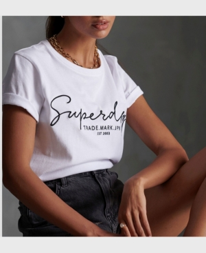 image of Superdry Women-s Alice Script Embroidered T-shirt