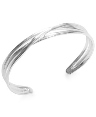 Lucky Brand - Silver-Tone Triple-Row Cuff Bracelet