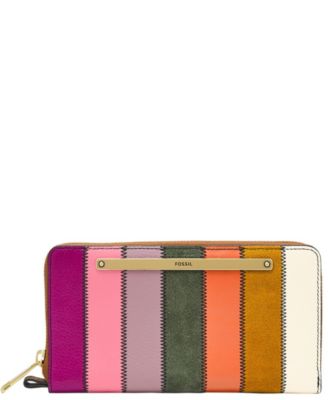 fossil liza zip around clutch