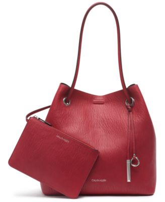 calvin klein red tote