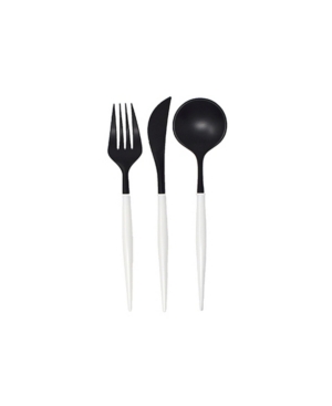 Sophistiplate Cutlery Handle Plastic Set Of 48 In Multi