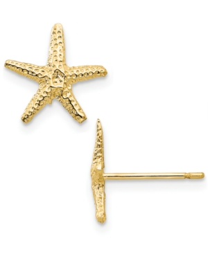 image of Starfish Stud Earrings in 14k Gold