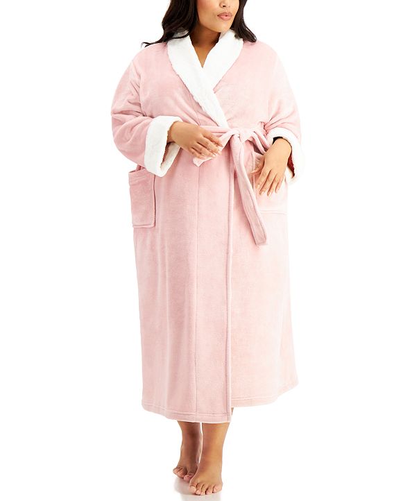 Charter Club Plus Size Long Cozy Robe, Created for Macy's & Reviews