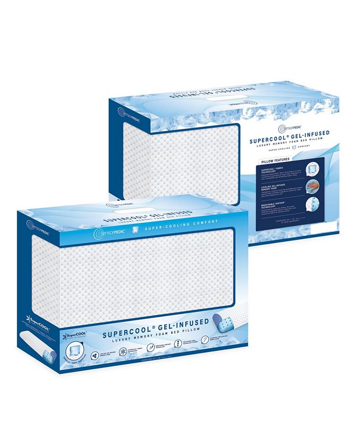 SensorPEDIC Super Cool Gel Infused Bed Pillow Macy's