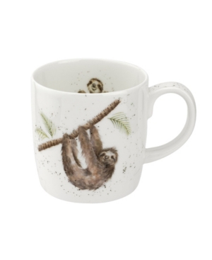 Wrendale Designs Hanging Around Mug - Set Of 4 In White