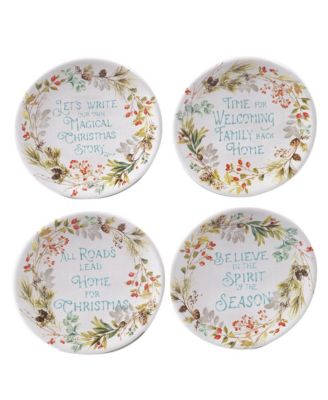 Christmas Story 4 Piece Canape Plate