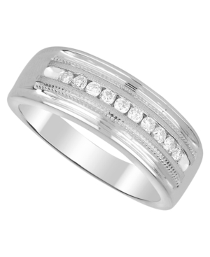 image of Men-s Diamond (1/2 ct. t.w.) Ring in White or Yellow Gold