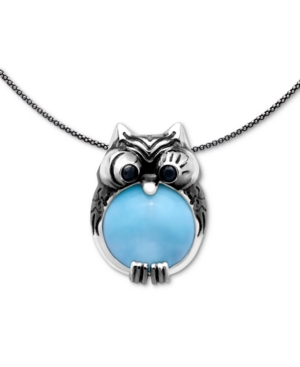 image of Marahlago Larimar & Black Spinel Owl 21