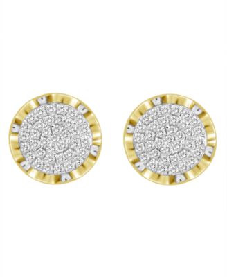 Men's Diamond (1/4 ct. t.w.) Earring Set in 10k Yellow Gold
