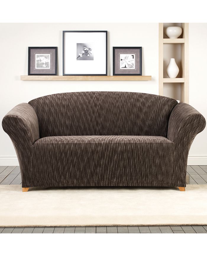 Sure Fit Stretch Space Dye 1Piece Loveseat Slipcover Macy's