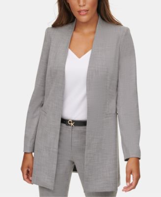 calvin klein collarless jacket