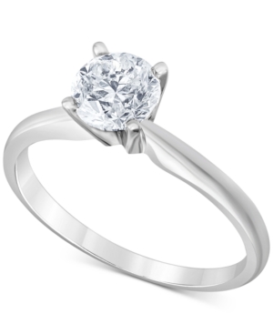 image of Diamond (1 ct. t.w.) Solitaire Engagement Ring in 14k White Gold