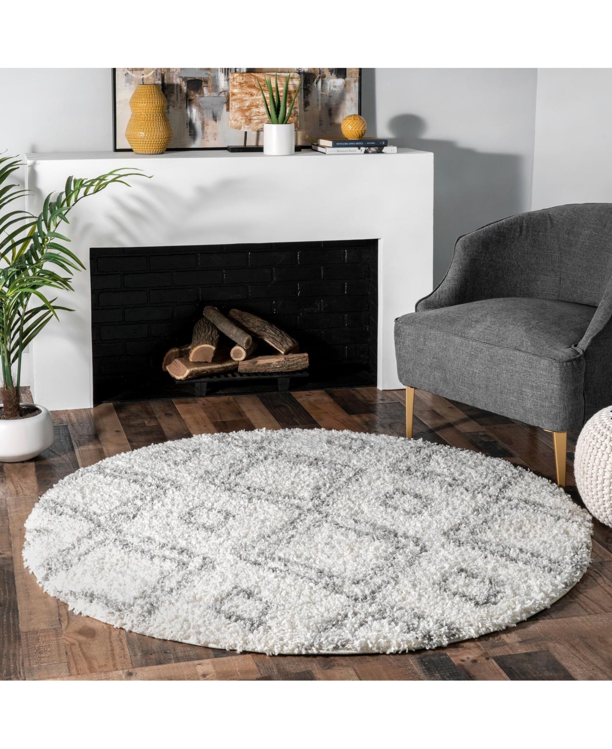 nuLoom Iola OZSG18AArea Rug - White