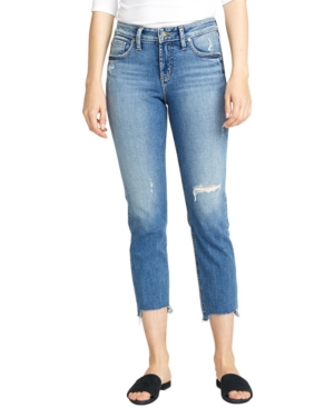 image of Silver Jeans Co. Avery Distressed Cropped Jeans