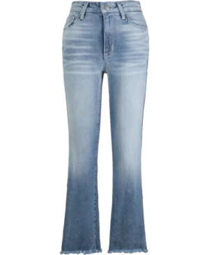 image of Greene St. Denim Frayed-Hem Flare Jeans