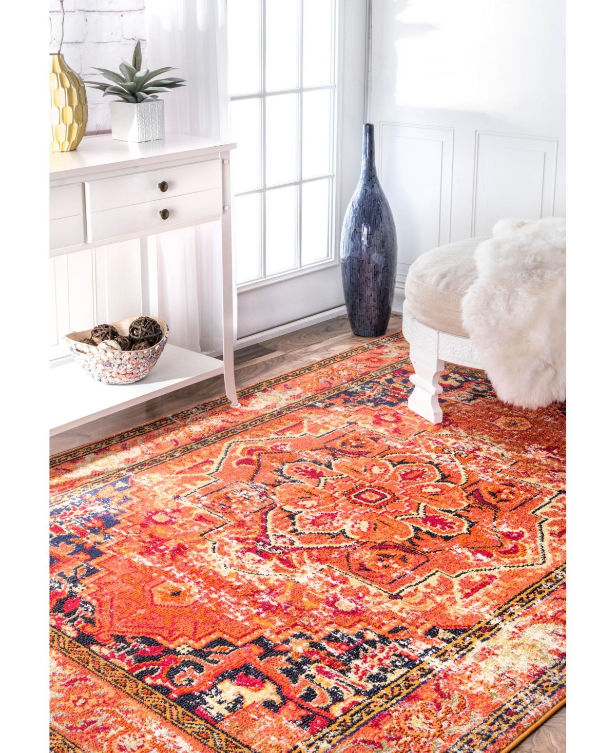 nuLoom Mackenzie KKCB10BArea Rug - Orange