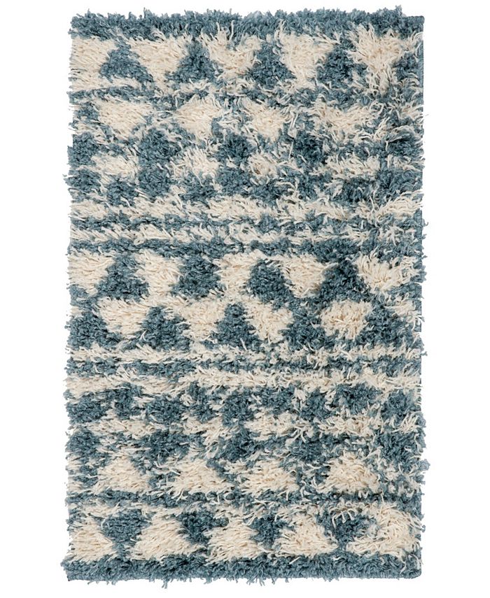 Main Street Rugs Hobart Shag 776 Blue 2' x 3' Area Rug Macy's