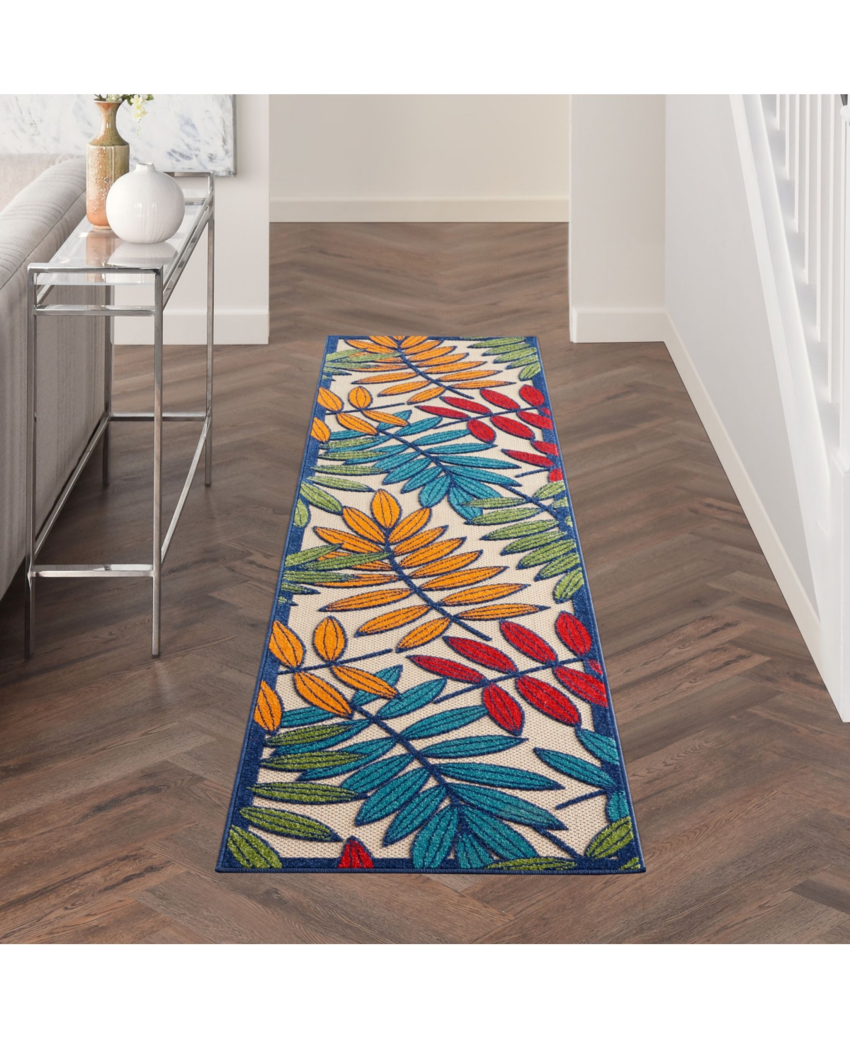 Nourison Home Aloha ALH18 Multi 2'3" x 10' Runner Rug