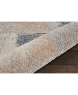 Rustic Textures RUS02 Beige and Gray 5'3" x 7'3" Area Rug