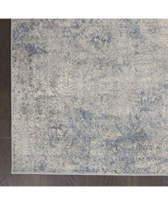 Rustic Textures RUS09 Ivory and Mist 5'3" x 7'3" Area Rug