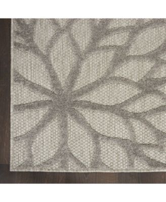 Aloha ALH05 Silver 7' x 10' Outdoor Area Rug