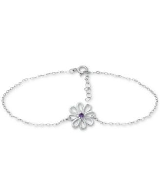 Giani Bernini - Cubic Zirconia Ankle Bracelet in Sterling Silver (Also in Lab-Created Pink Sapphire)