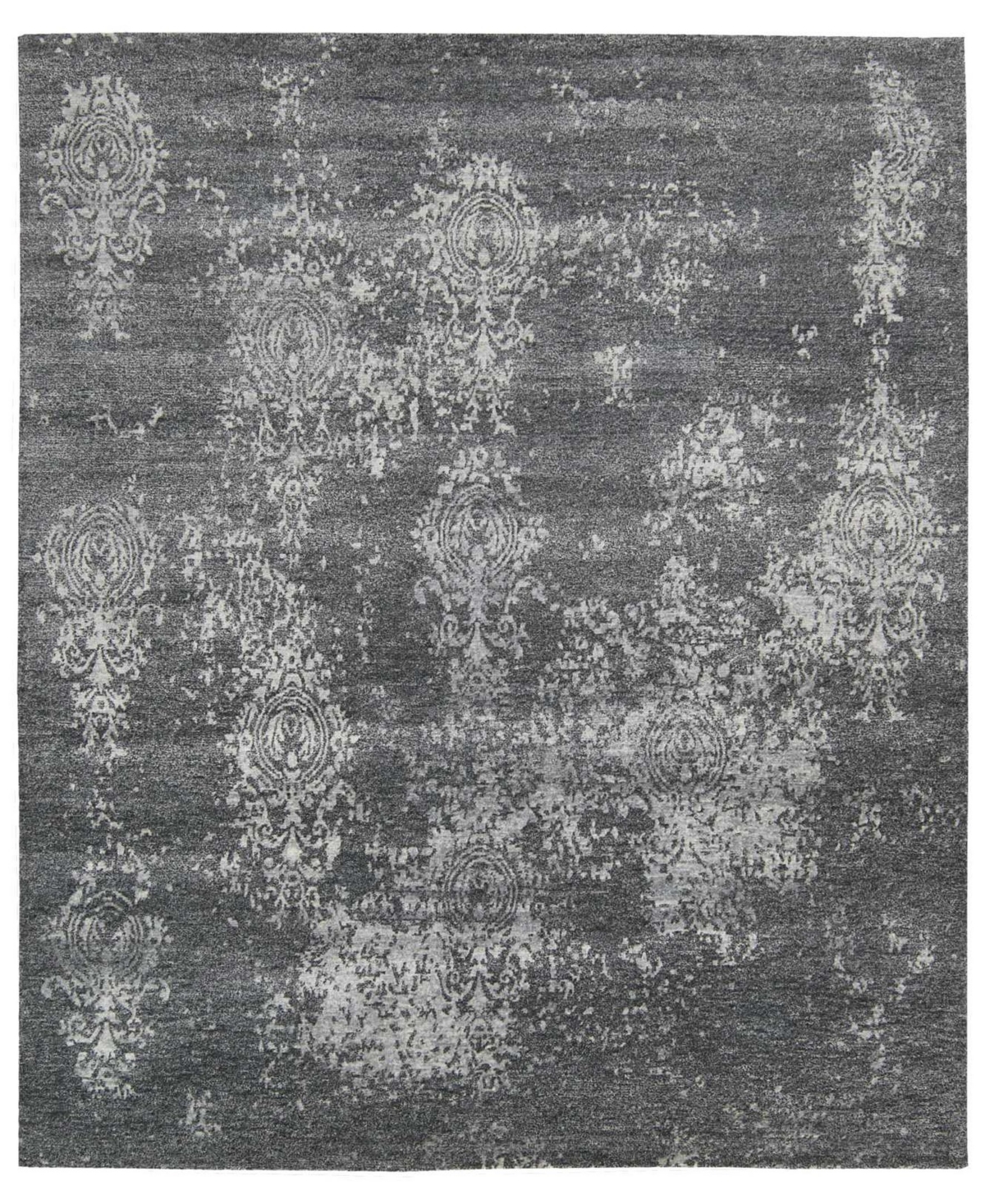 Nourison Home Silk Shadows SHA14 Charcoal 9'9in x 13'9in Area Rug - Charcoal