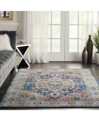 Ankara Global ANR11 Blue and Multi 5'3" x 7'6" Area Rug