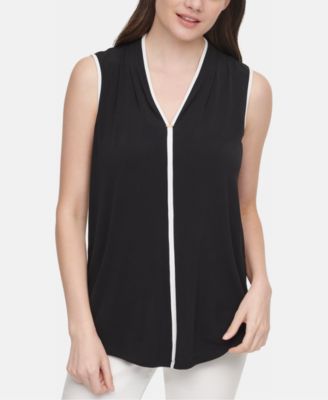 Calvin Klein - Piped-Trim Top
