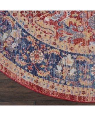 Ankara Global ANR02 Red 6' Round Rug