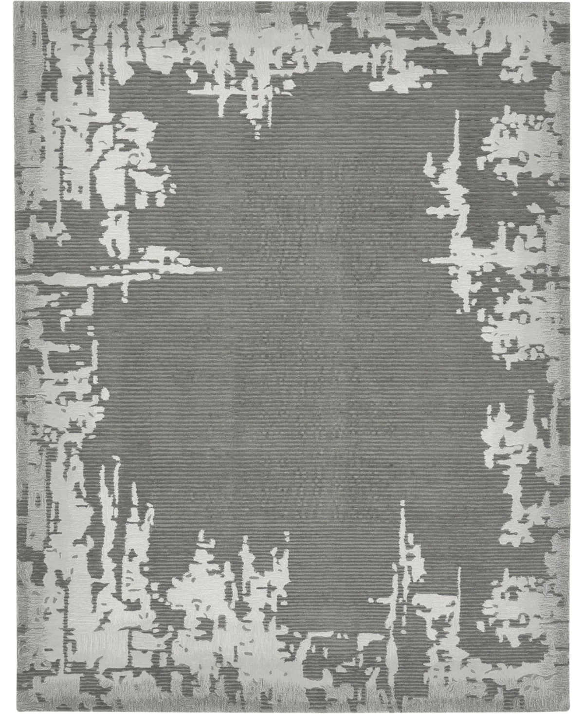 Nourison Home Symmetry SMM02 Gray and Beige 7'9in x 9'9in Area Rug - Gray/Beige