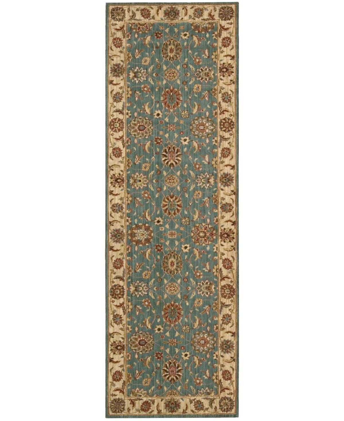 Nourison Home Living Treasures LI05 Aqua 2'6in x 8' Runner Rug - Aqua