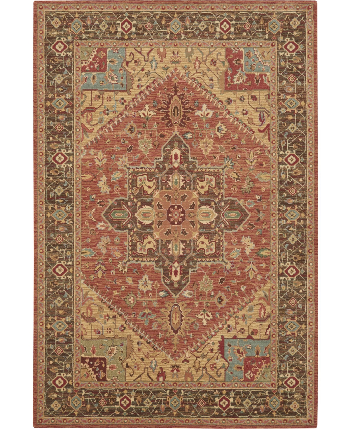 Nourison Home Living Treasures LI01 Rust 5'6in x 8'3in Area Rug - Rust