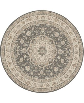 Living Treasures LI15 Gray and Ivory Rug