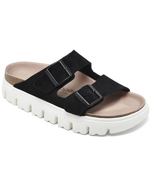 Birkenstock Women S Arizona Suede Leather Platform Sandals From Finish Line Reviews Finish Line Athletic Sneakers Shoes Macy S