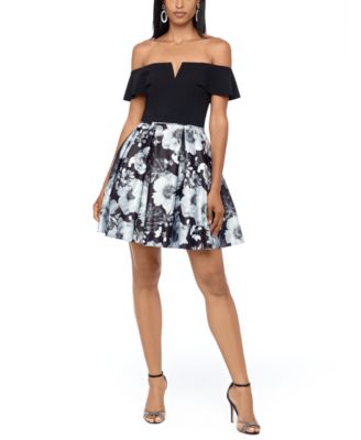 off the shoulder fit and flare dress