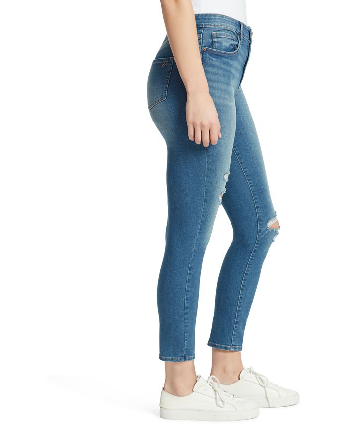 WILLIAM RAST Distressed High-Rise Skinny Ankle Jeans - Macy's