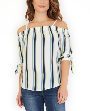 image of Bcx Juniors- Striped Off-The-Shoulder Top
