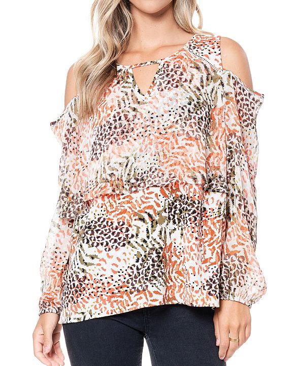 Fever Womens Cold Shoulder Blouse And Reviews Tops Women Macys