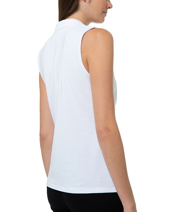 Michael Kors Zip-Front Polo Shirt & Reviews - Tops - Women - Macy's