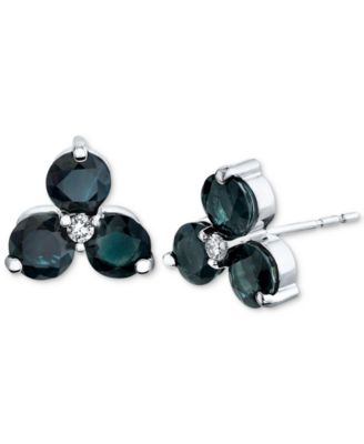 macy's sapphire and diamond earrings