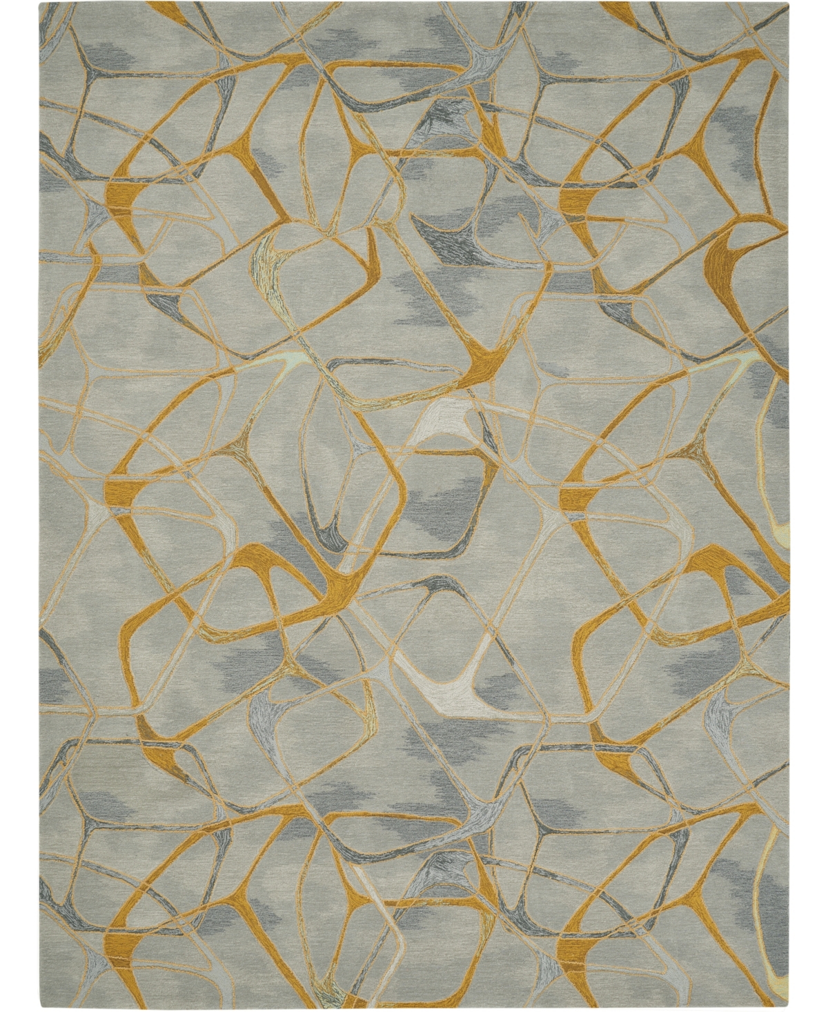 Nourison Home Symmetry SMM05 Gray 8'6in x 11'6in Area Rug - Gray