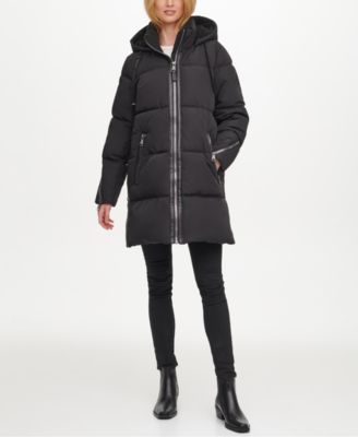 DKNY - Fleece-Lined Hooded Puffer Coat