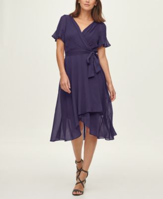 dkny flutter sleeve dress