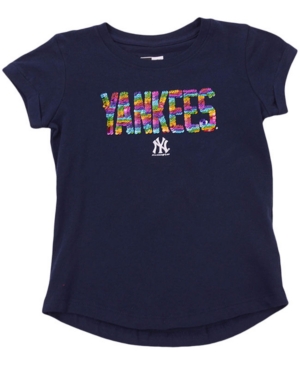 New Era Youth Girls New York Yankees Flip Sequin T-Shirt
