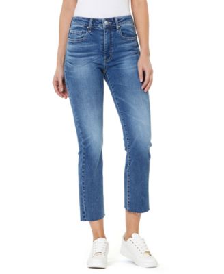 womens distressed cropped jeans