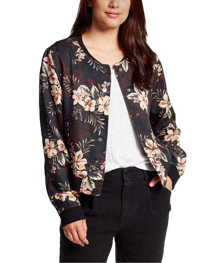 WILLIAM RAST Floral-Print Button-Down Bomber Jacket & Reviews - Jackets ...